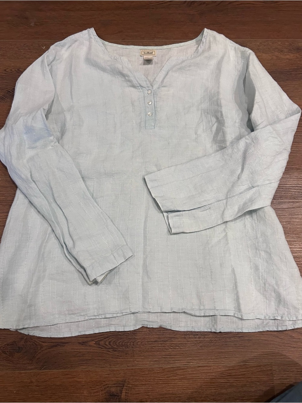 L.L. Bean Light Blue Long-Sleeve Henley